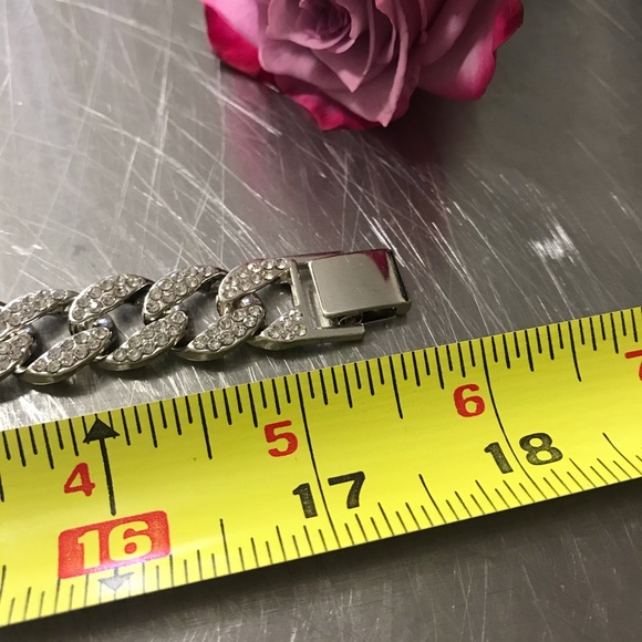 Silver Chain Necklace with Stones - Picture 5 of 6